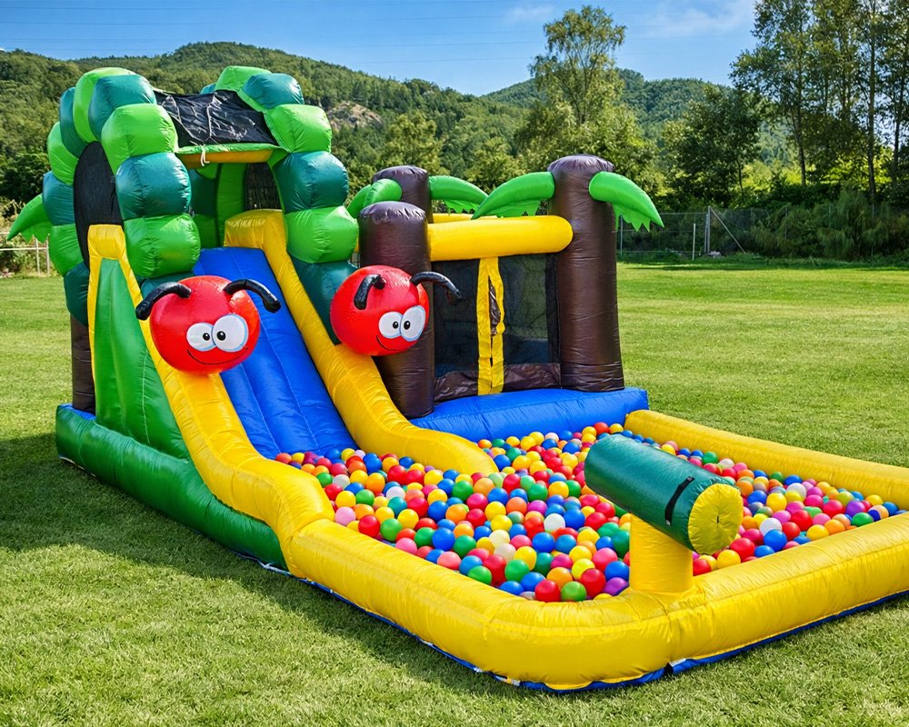 Caterpillar Water Slide - Ball pit